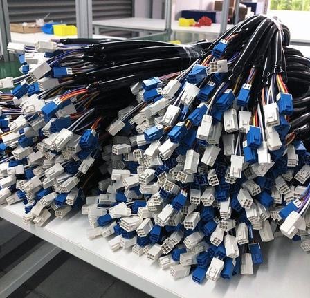 Finished wire harnesses ready for shipment